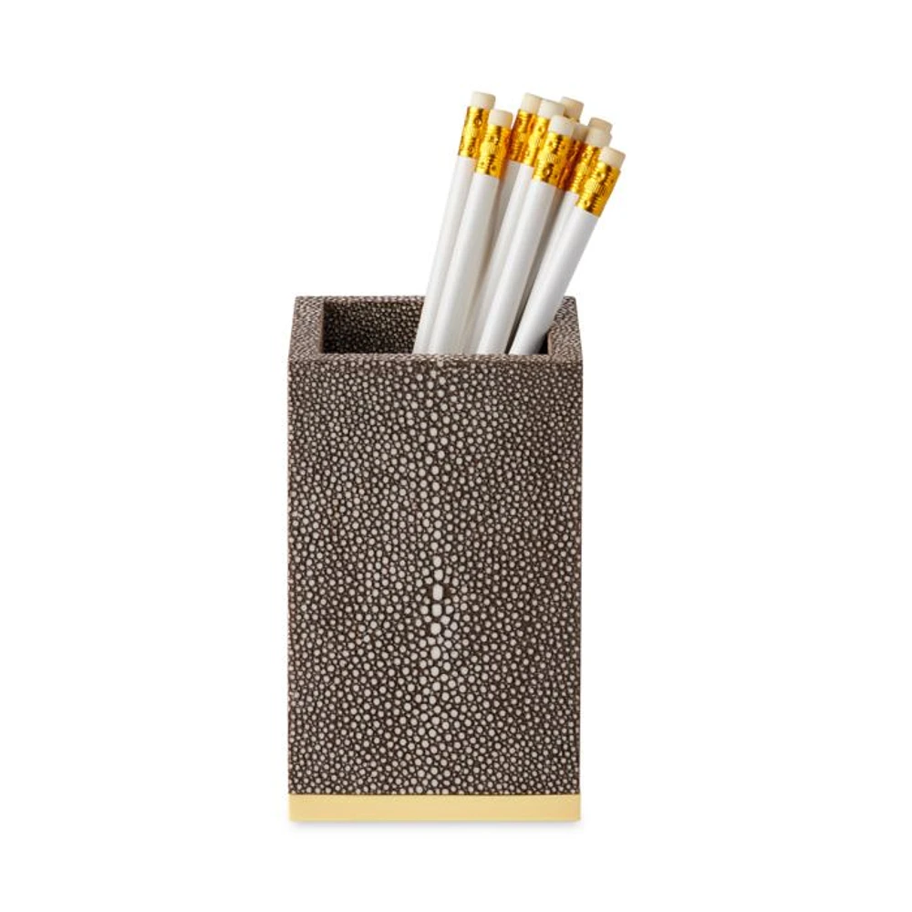 Faux Shagreen Pencil Cup