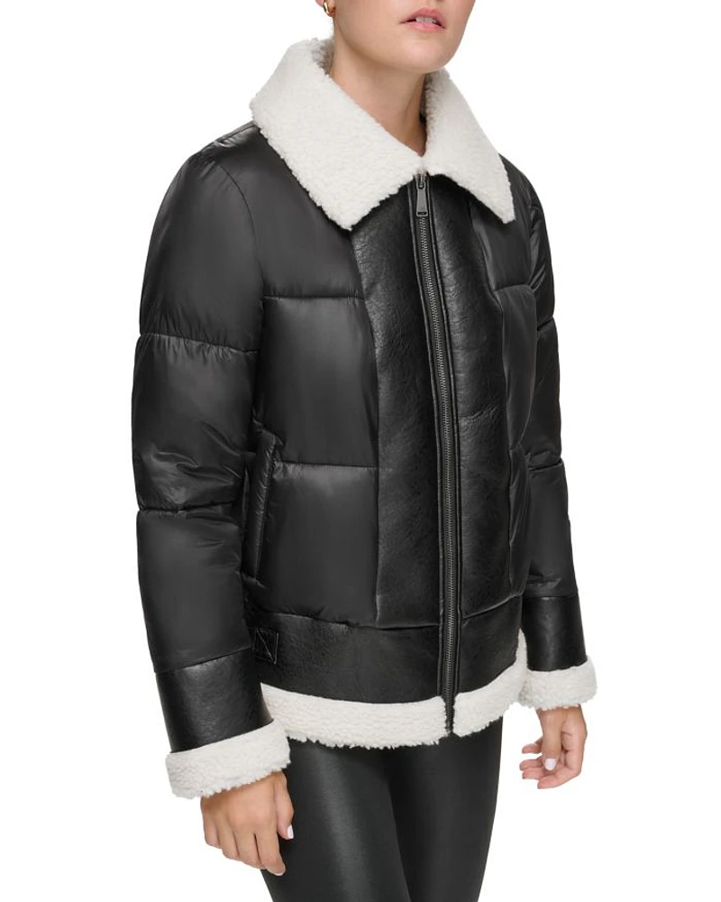 Faux Shearling Trimmed Jacket