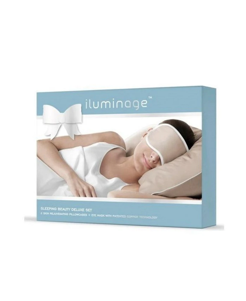 Sleeping Beauty Deluxe Set (2 Anti-Aging Copper Pillowcases + 1 Eye Mask)