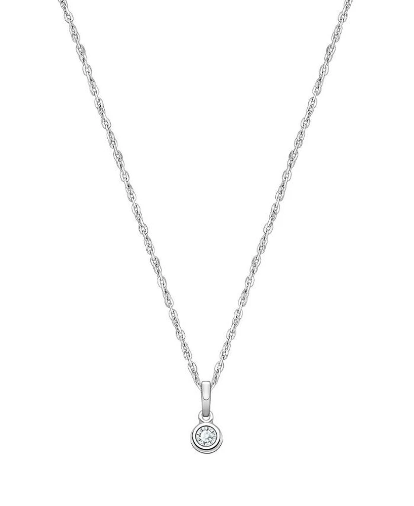 Girls' Sterling Silver tB Birthstone 13-14" Necklace - Children