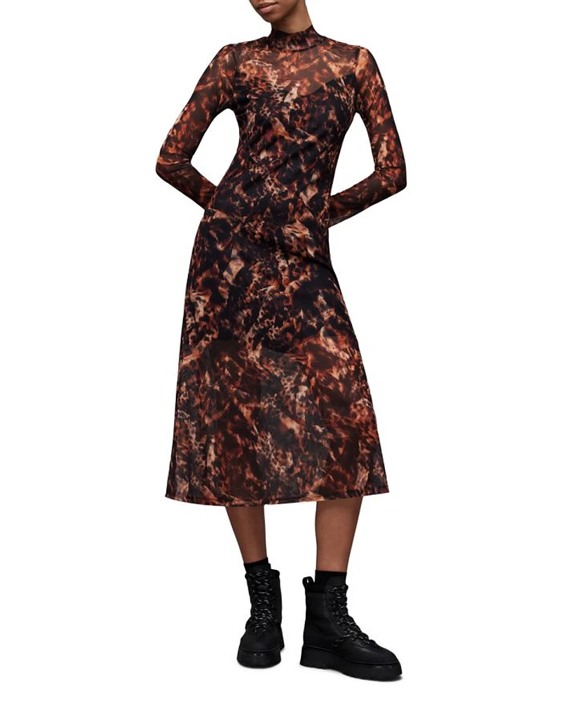 Hanna Spark Turtleneck Midi Dress