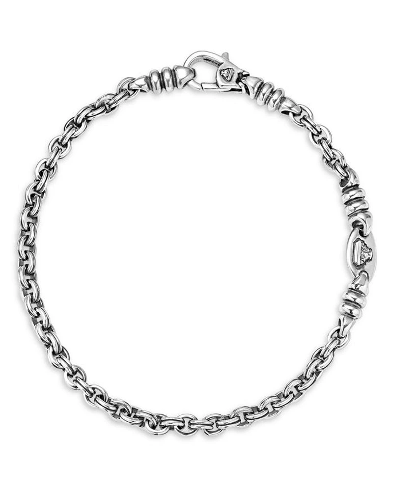 Sterling Silver Anthem Double Link Caviar Chain Bracelet - Exclusive