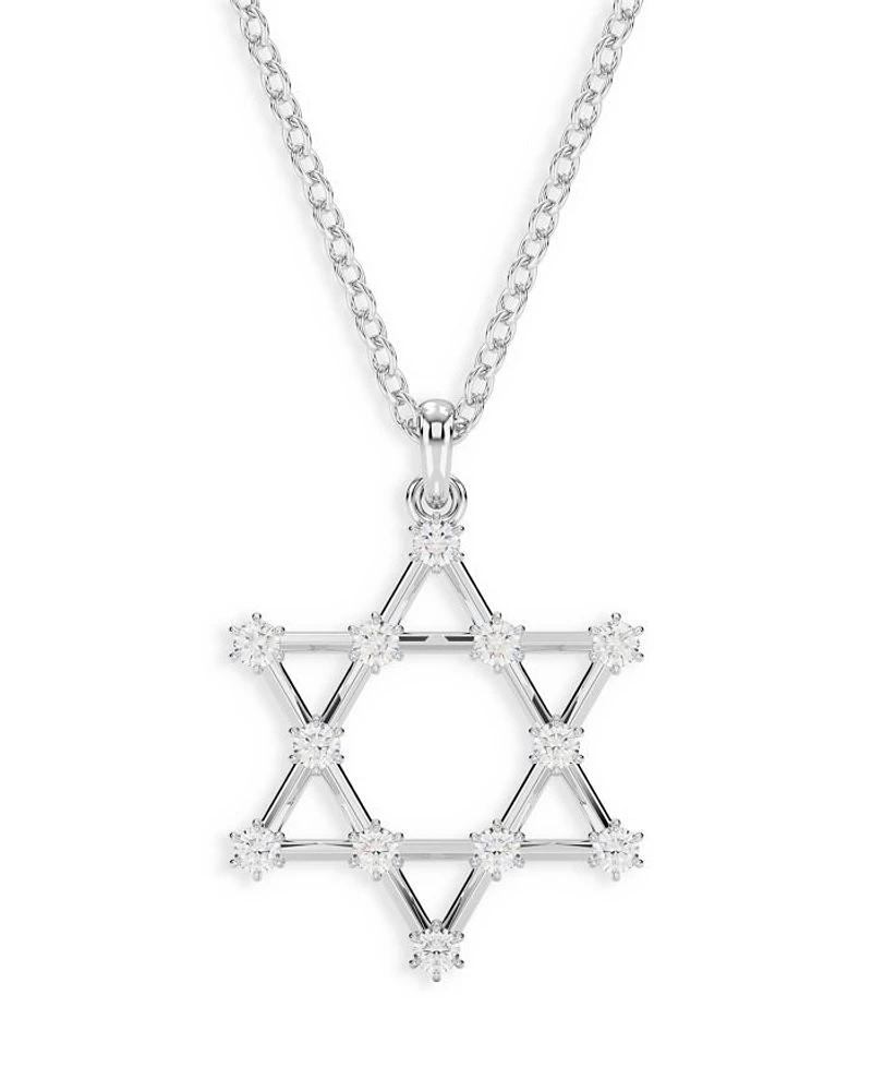 Insigne Crystal Star of David Pendant Necklace, 15.75-18.5"
