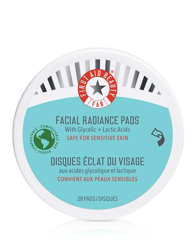 Facial Radiance Pads with Glycolic & Lactic Acids Exfoliating AHA