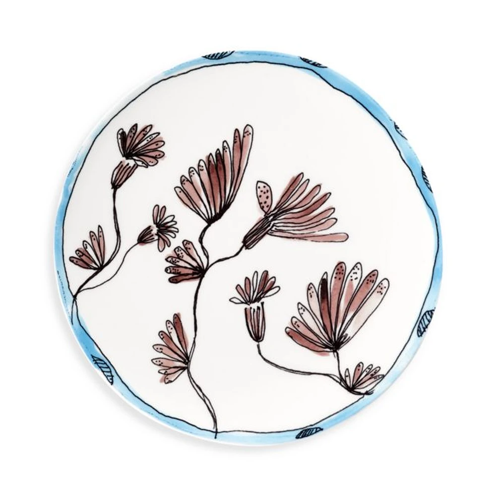 Marni Camelia Aubergine Salad Plate