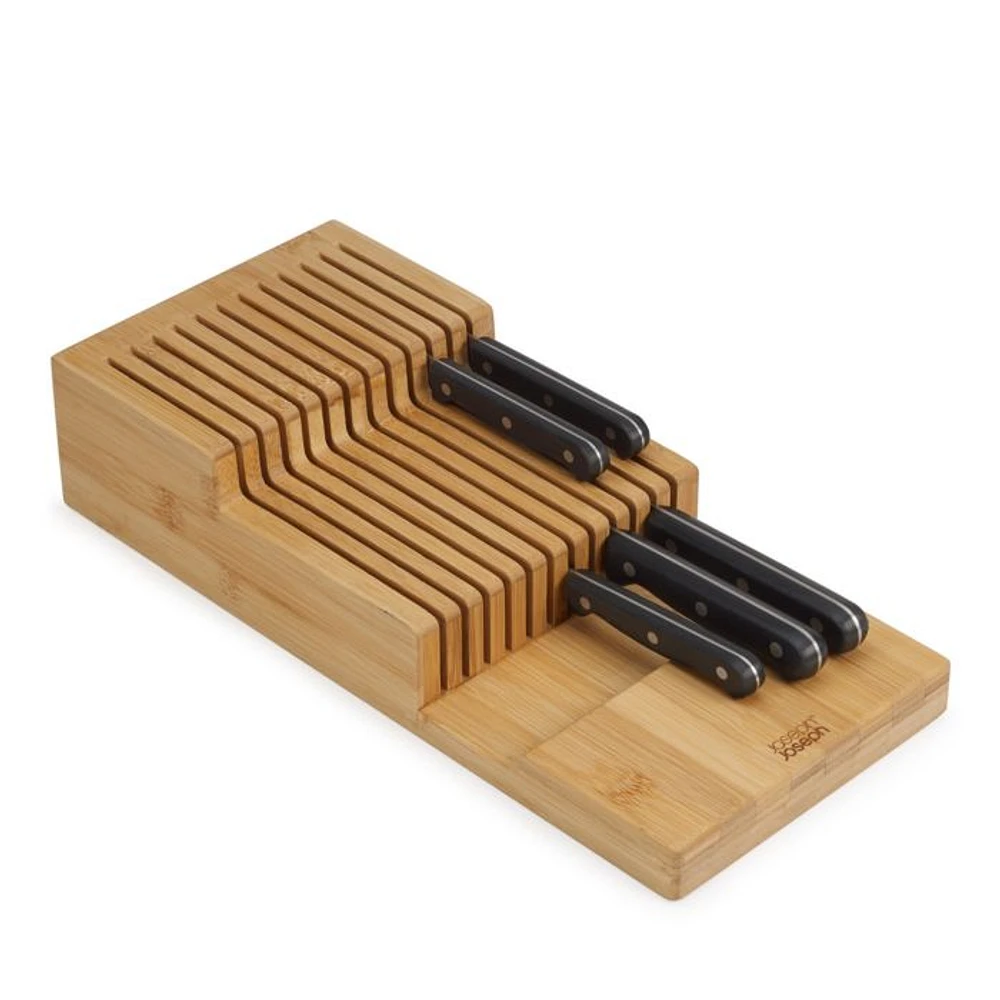Bamboo Large 2-Tier Knife Organizer
