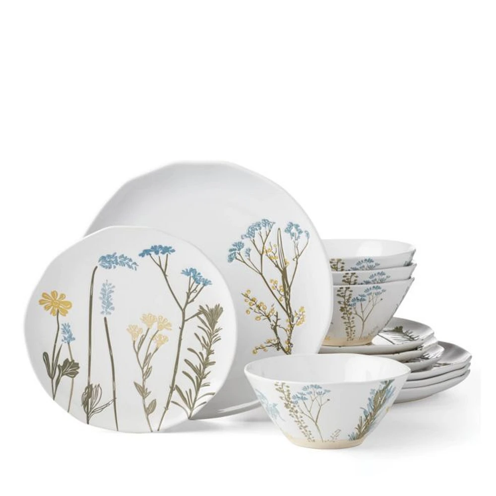 Wildflowers 12 Piece Dinnerware Set