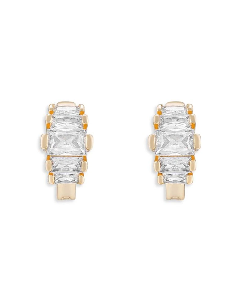 Diamond Shine Cubic Zirconia Mini Hoop Earrings