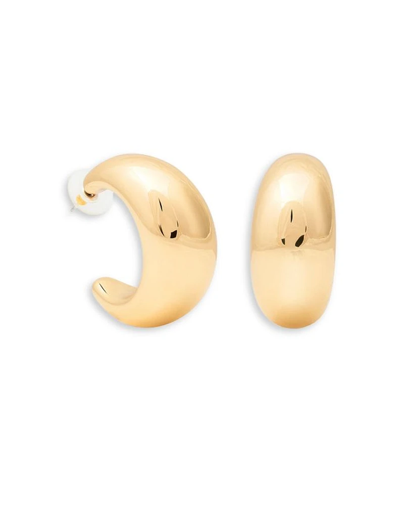 C Hoop Earrings, 1.5" diameter
