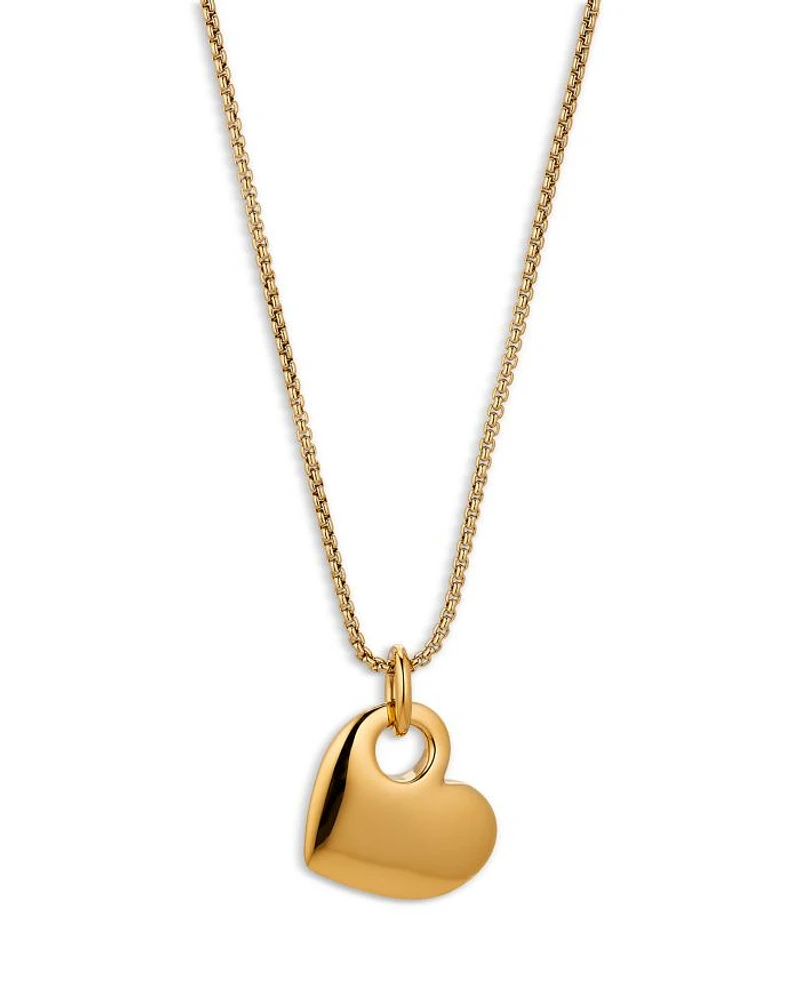 Sunlight Heart Pendant Necklace in 18K Gold Plated, 20"-22"