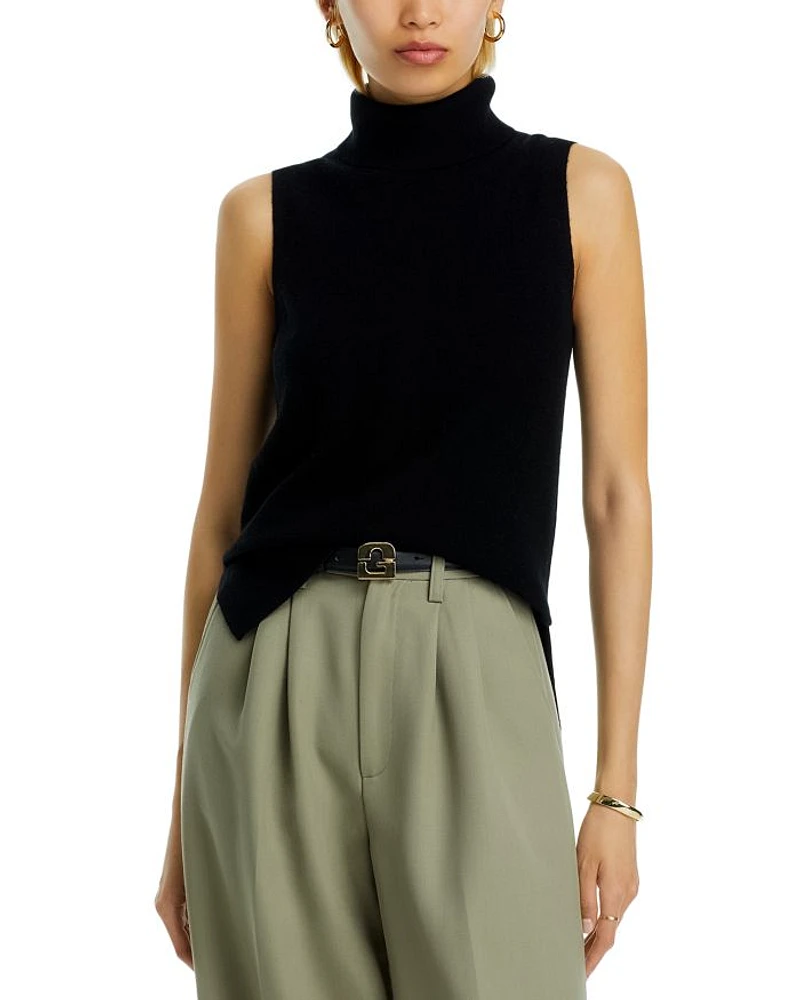 Split Hem Turtleneck Tank - Exclusive