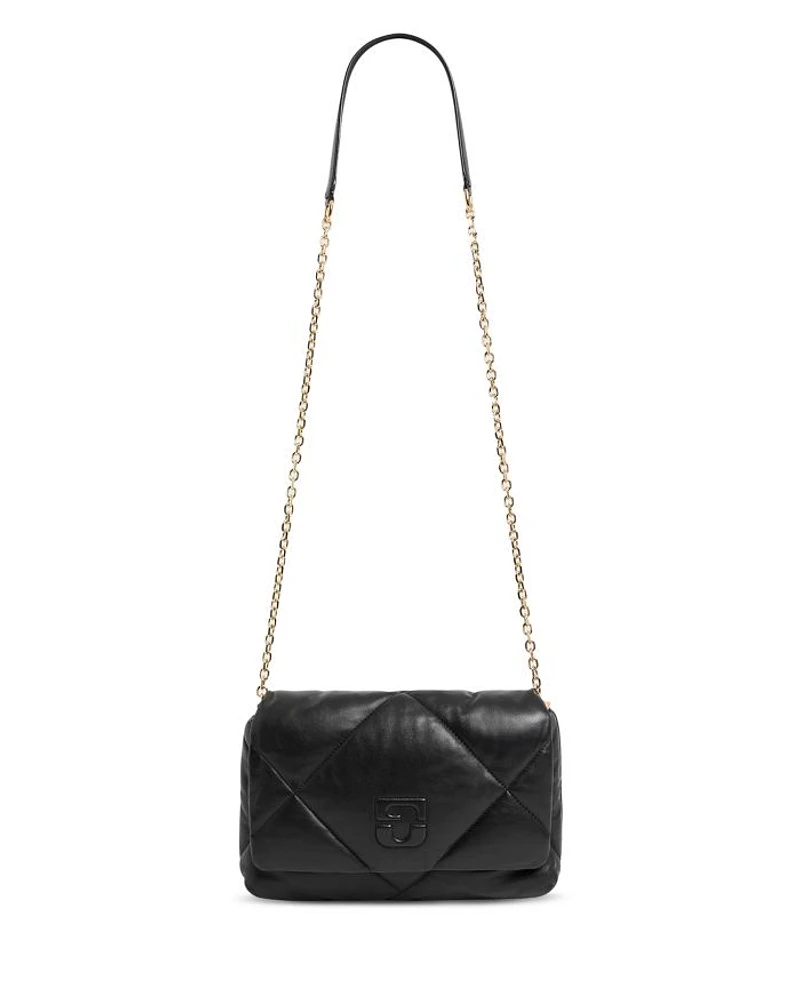 Fanny Black Leather Crossbody Bag