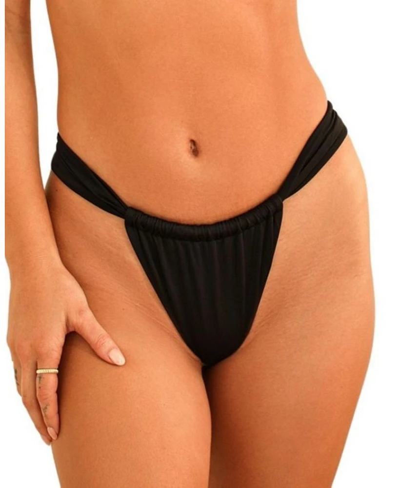 Bisou Cinched Cheeky Bikini Bottom