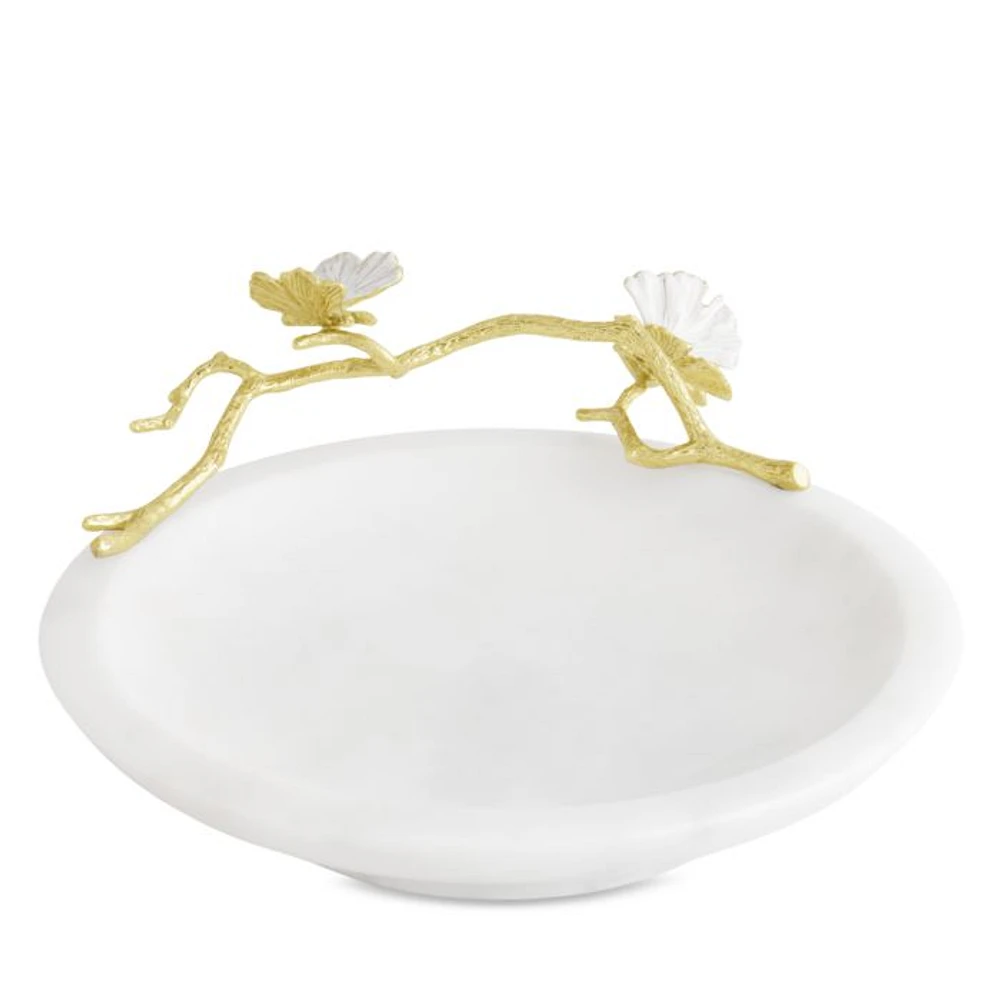 Butterfly Ginkgo Gold Trinket Dish