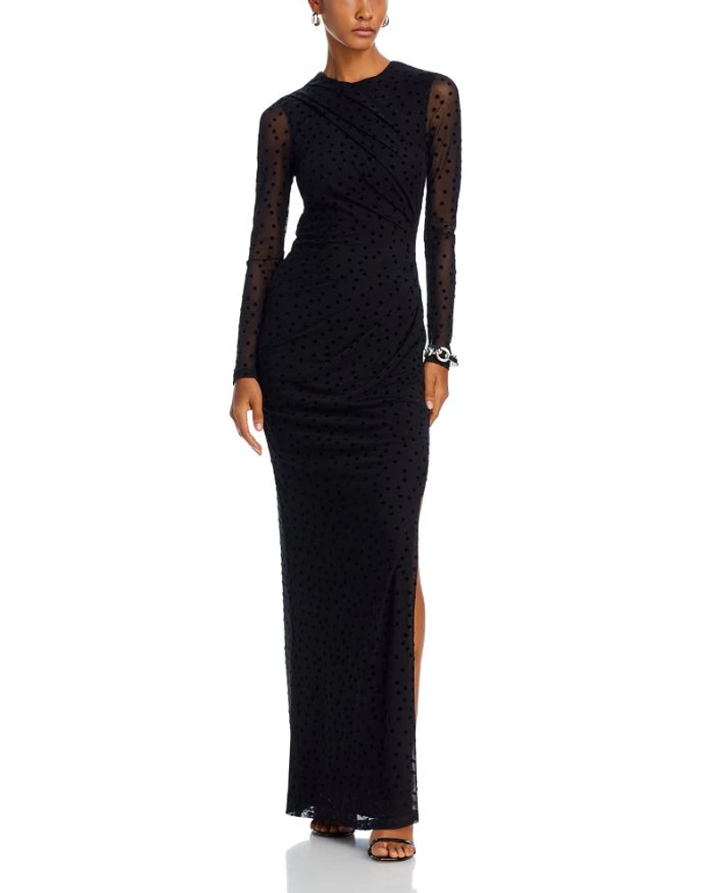 Makira Clip Dot Maxi Dress