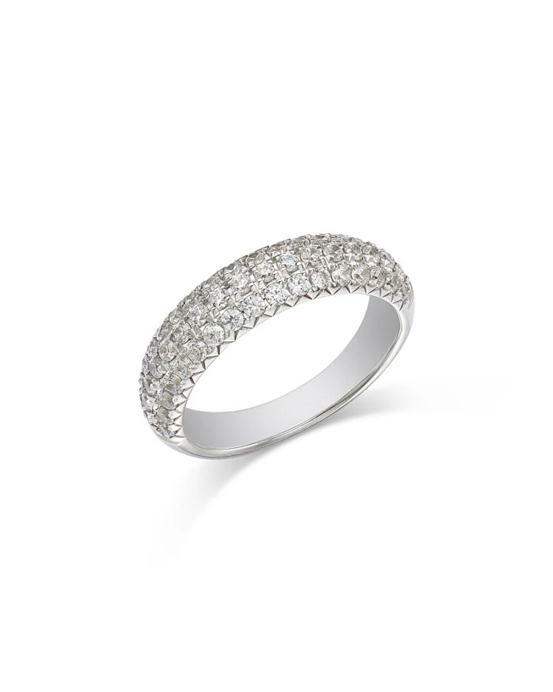 14K White Gold Diamond Ring, 1.00 tcw