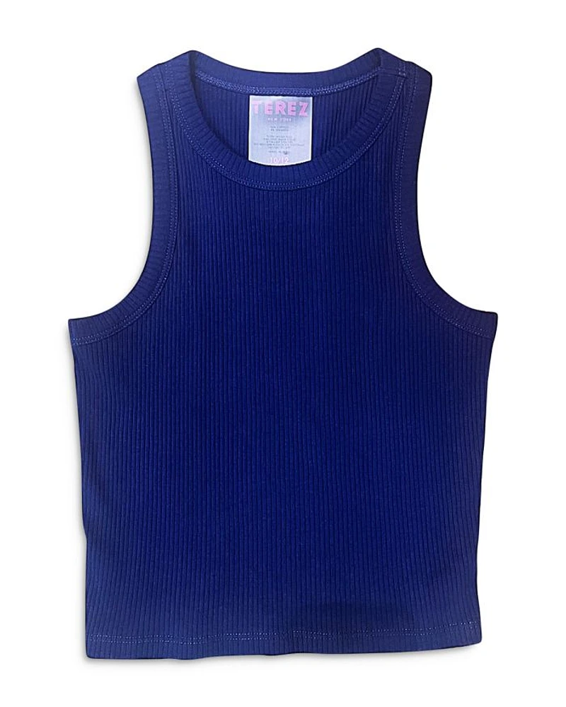 Girls' Cotton Stretch Ribbed Tank - Little Kid, Big Kid
