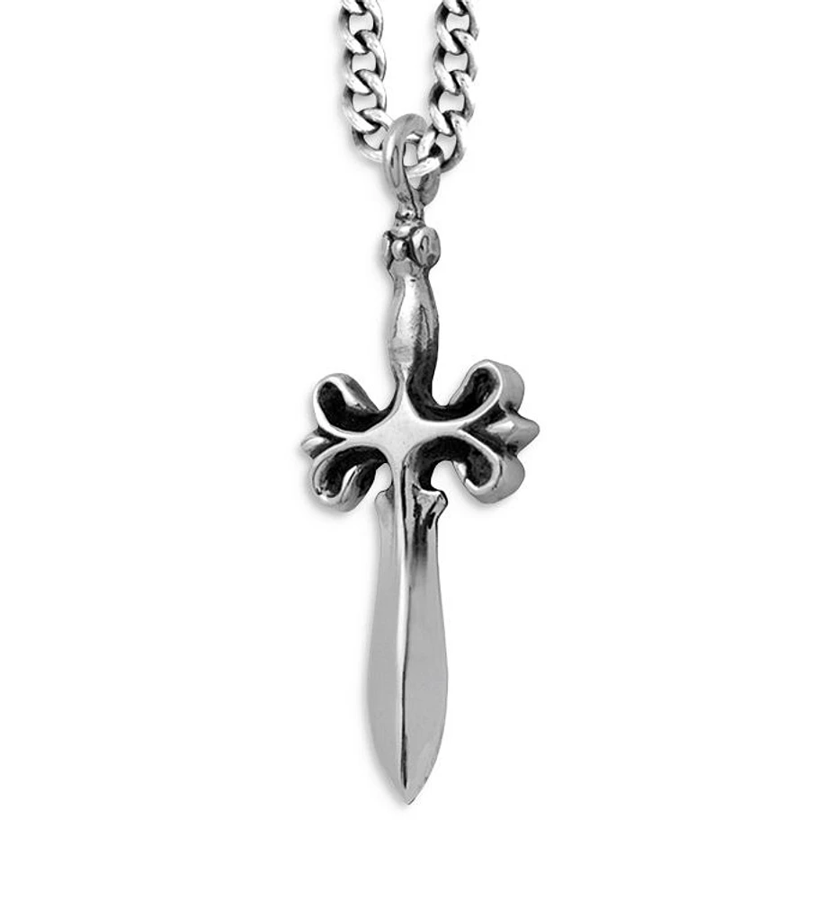 Dagger Pendant Necklace, 24"