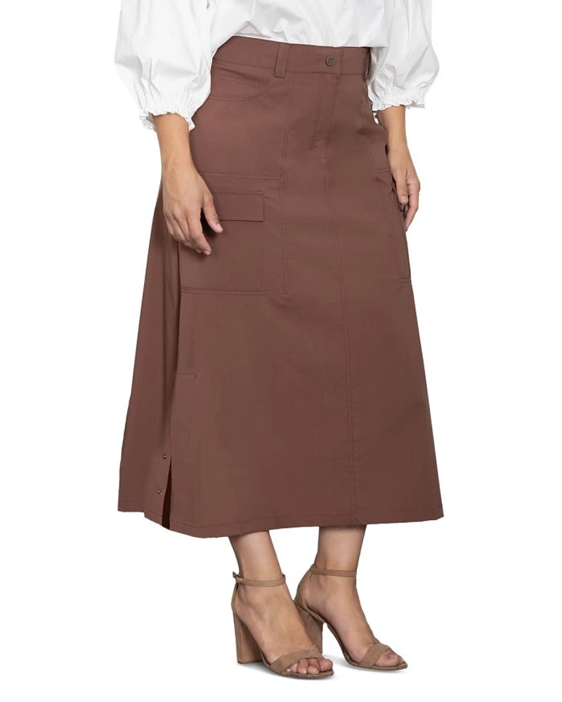 Snap Detail Cargo Skirt