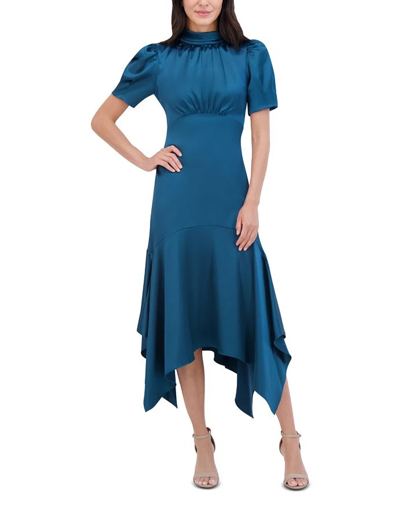Ruffled High Neck Dress