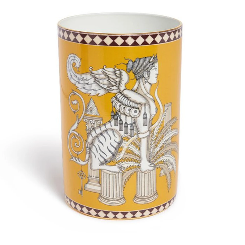 Sphynx Saffron Pillar Vase