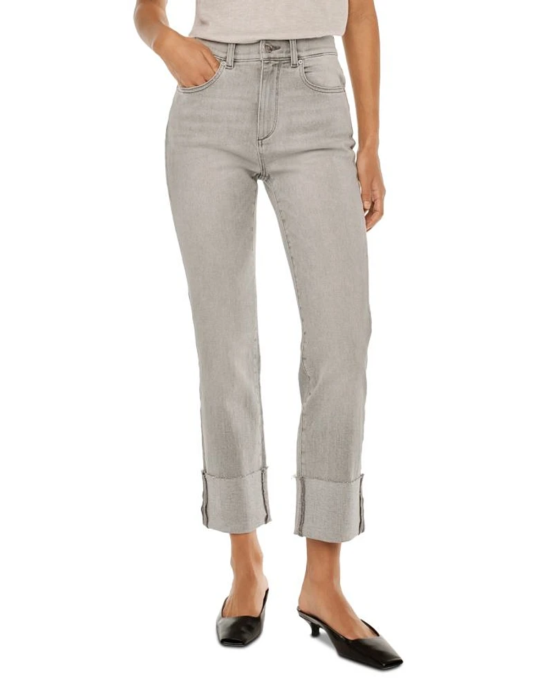 Patti High Rise Ankle Straight Jeans Light Smoke
