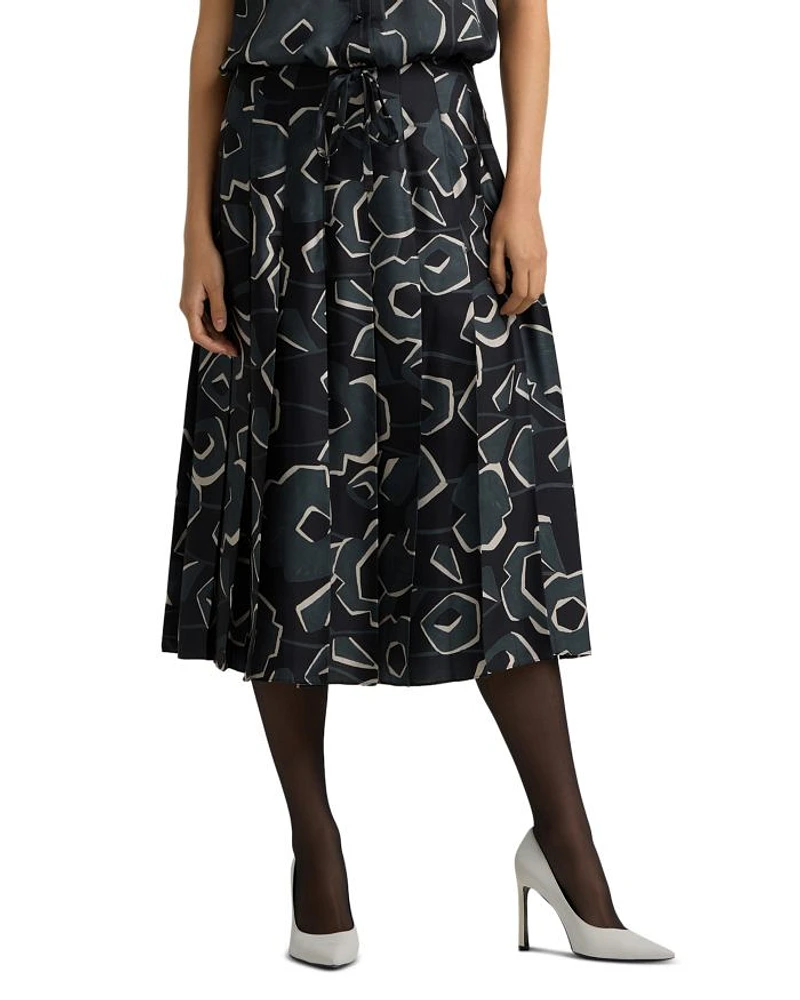 Cubist Floral Print Skirt