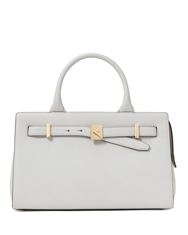 Deco Pebbled Leather Medium Satchel