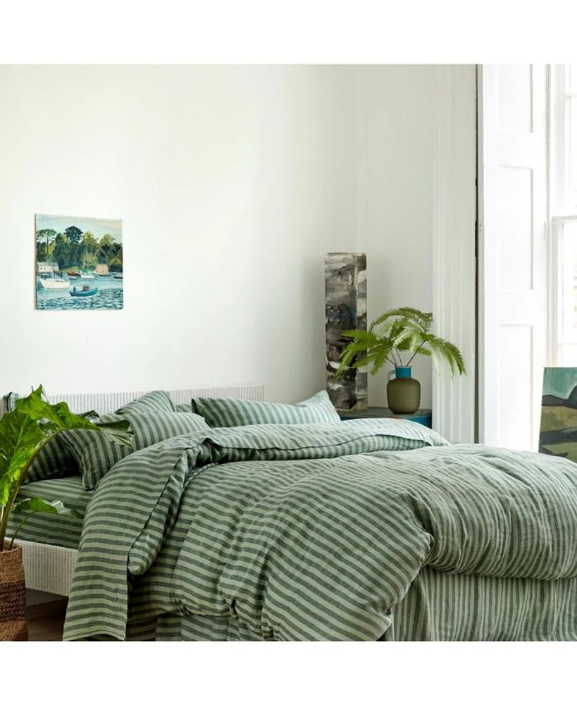Pembroke Stripe Linen Blend Fitted Sheet