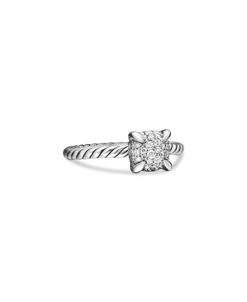 Sterling Silver Petite Châtelaine® Diamond Pavé Cable Ring