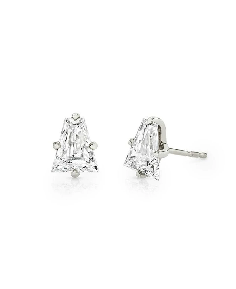 Iconic Lab-Grown Diamond Stud Earrings 14K Yellow and White Gold, 1.5ctw Keystone Lab Grown Diamonds