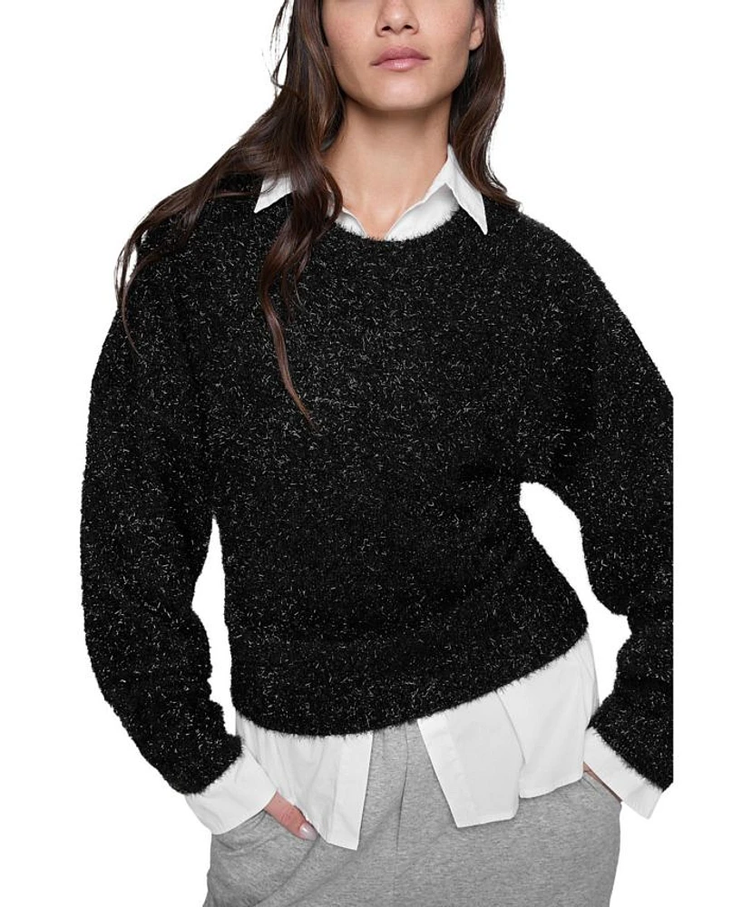 Henley Lurex Sweater