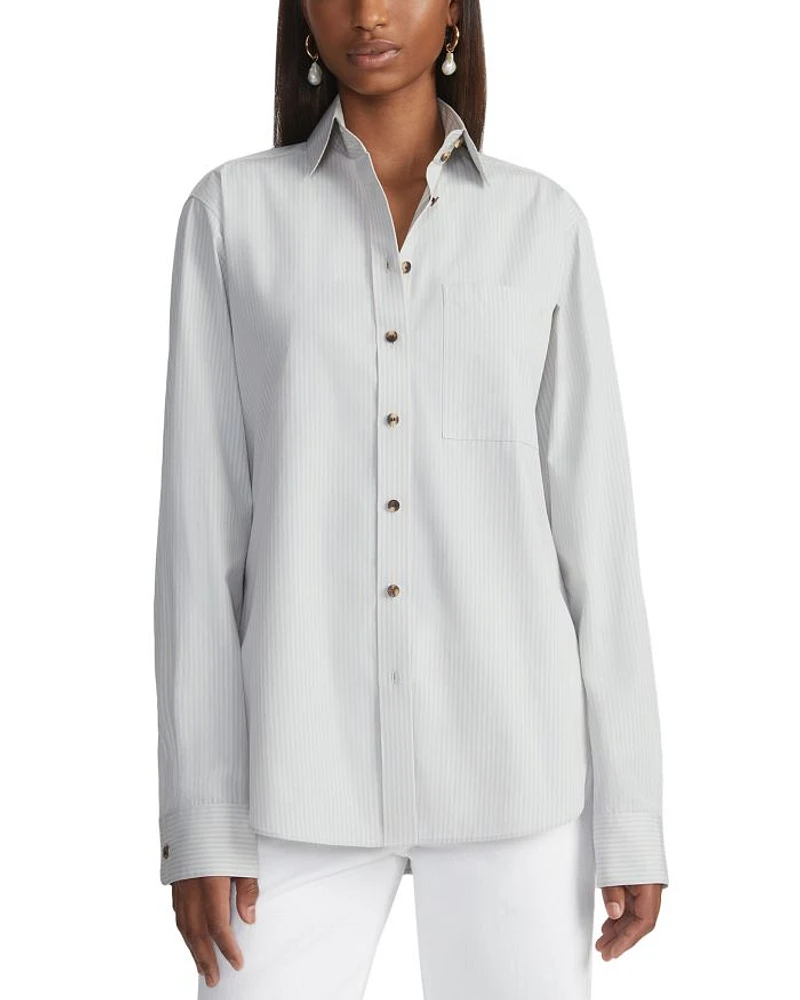 Striped Button Front Shirt