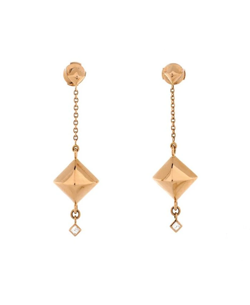 Collier de Chien Rock Drop Earrings 18K Rose Gold