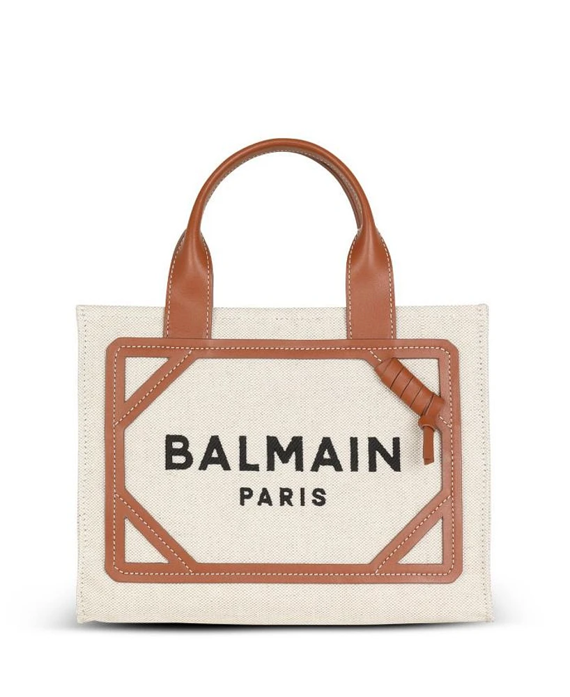 Women's B-Army Small Tote Bag in Canvas and Leather