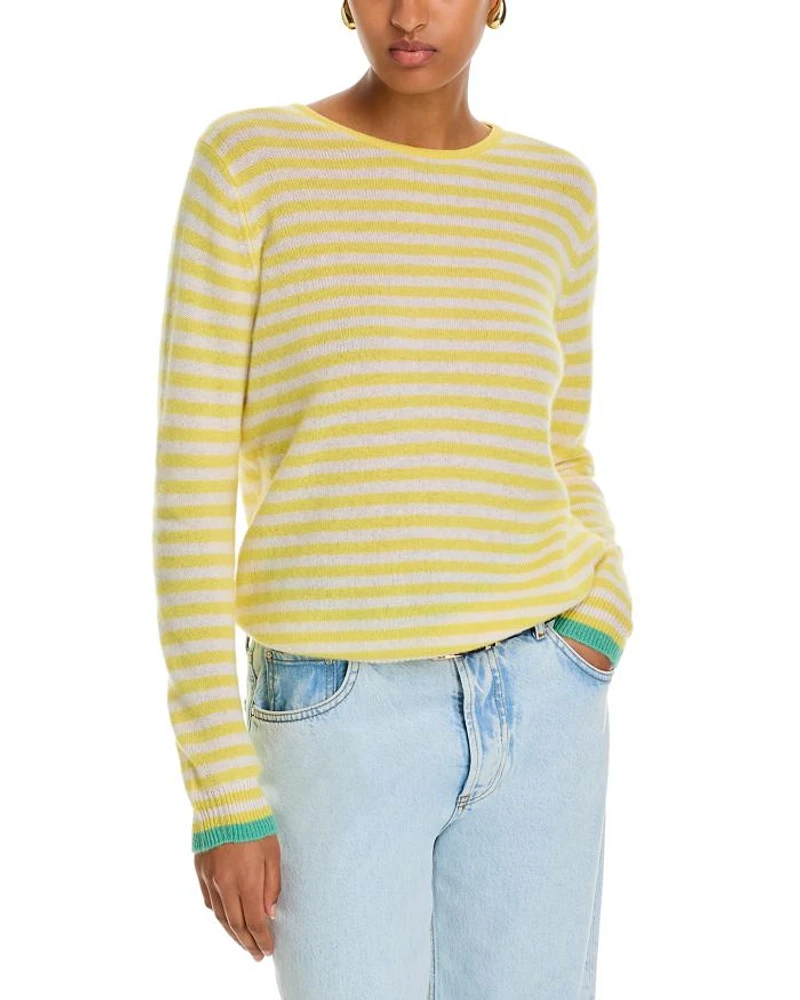 Cashmere Tipped Little Stripe Sweater