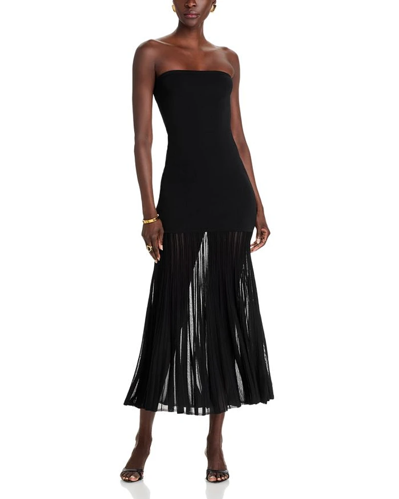 Tube Top Sheer Maxi Dress