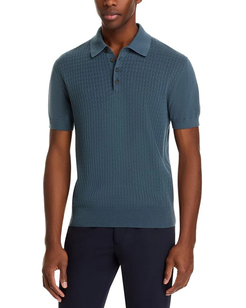 Pointelle Short Sleeve Sweater Polo - Exclusive