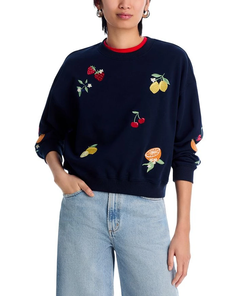 Fruit Embroidered Sweatshirt - Exclusive