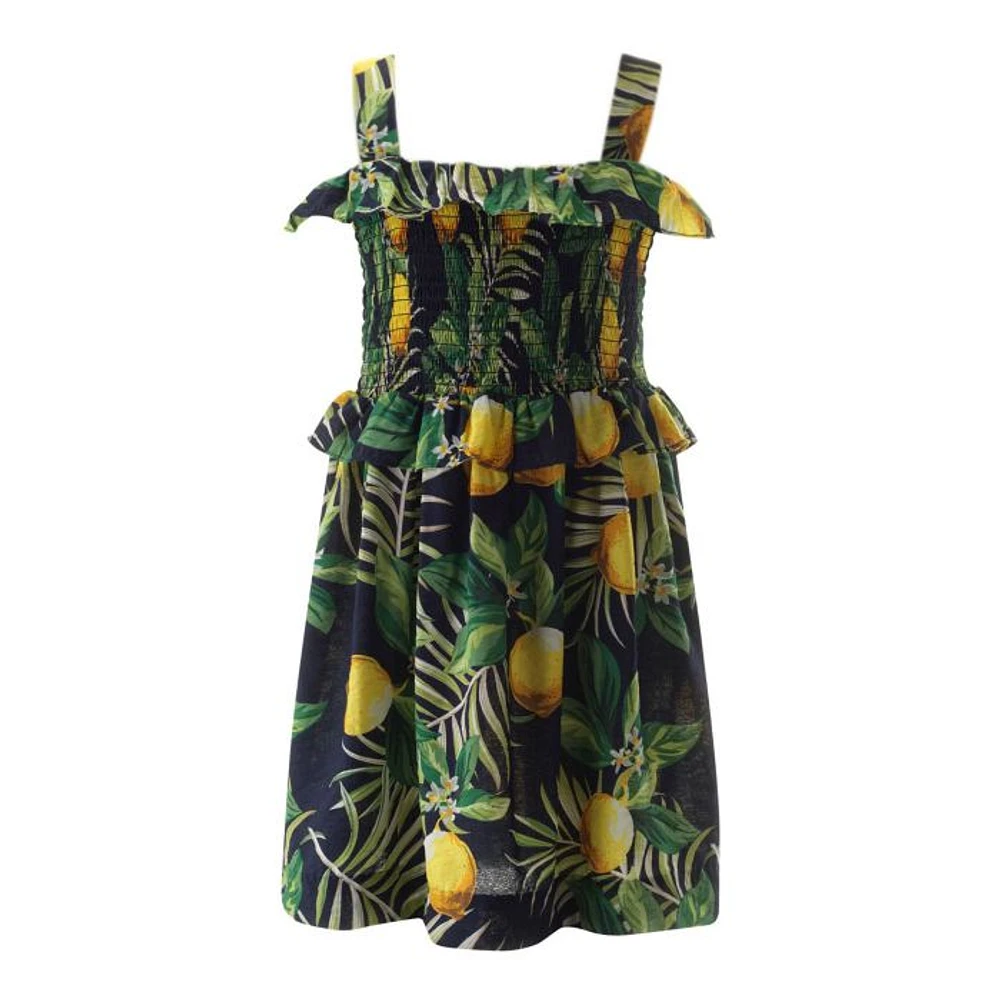Girls' Lemon Ruffle Dress - Little Kid, Big Kid