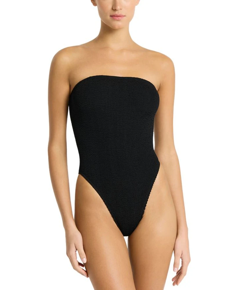 Fane Strapless Crinkle One Piece Swimsuit