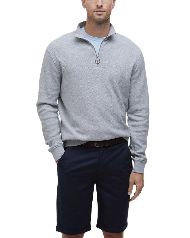 Pique Regular Fit Quarter Zip Sweater