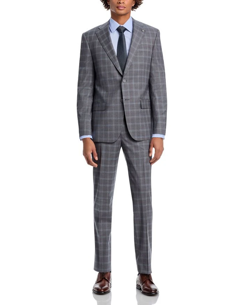 New York Plaid Regular Fit Suit