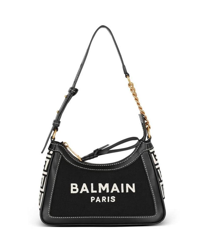 Women's B-Army Handbag in Monogrammed Canvas and Leather