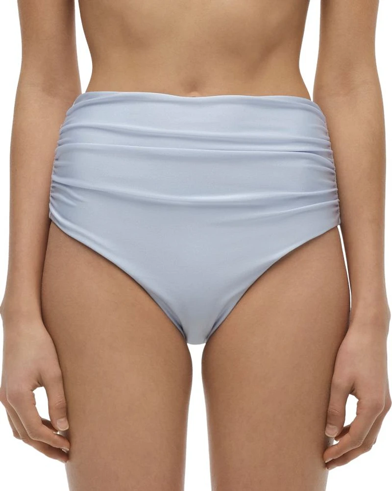 Teya High Waisted Ruched Bikini Bottom