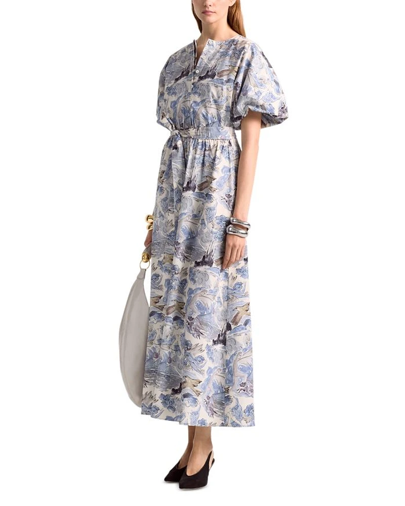 Paulina Puff Sleeve Printed Dress