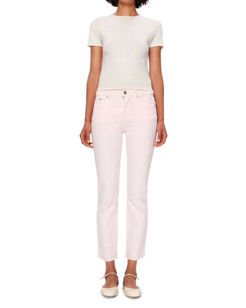 Mara Straight Mid Rise Instasculpt™ Ankle Jeans Primose Pink