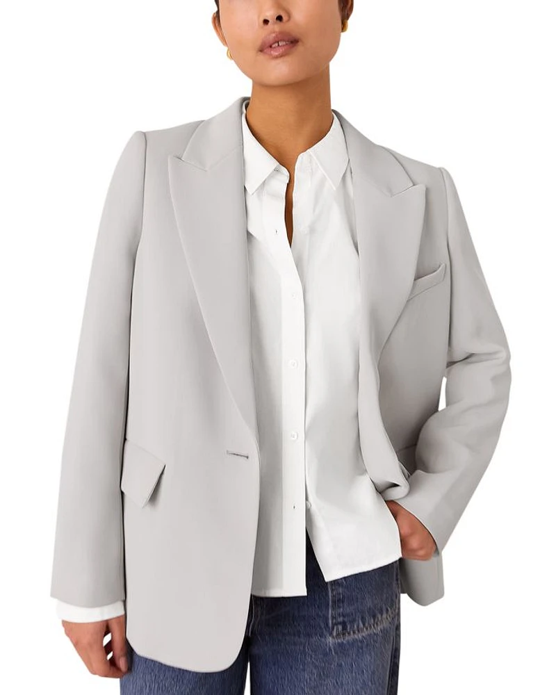 Petites Crepe Boyfriend Blazer