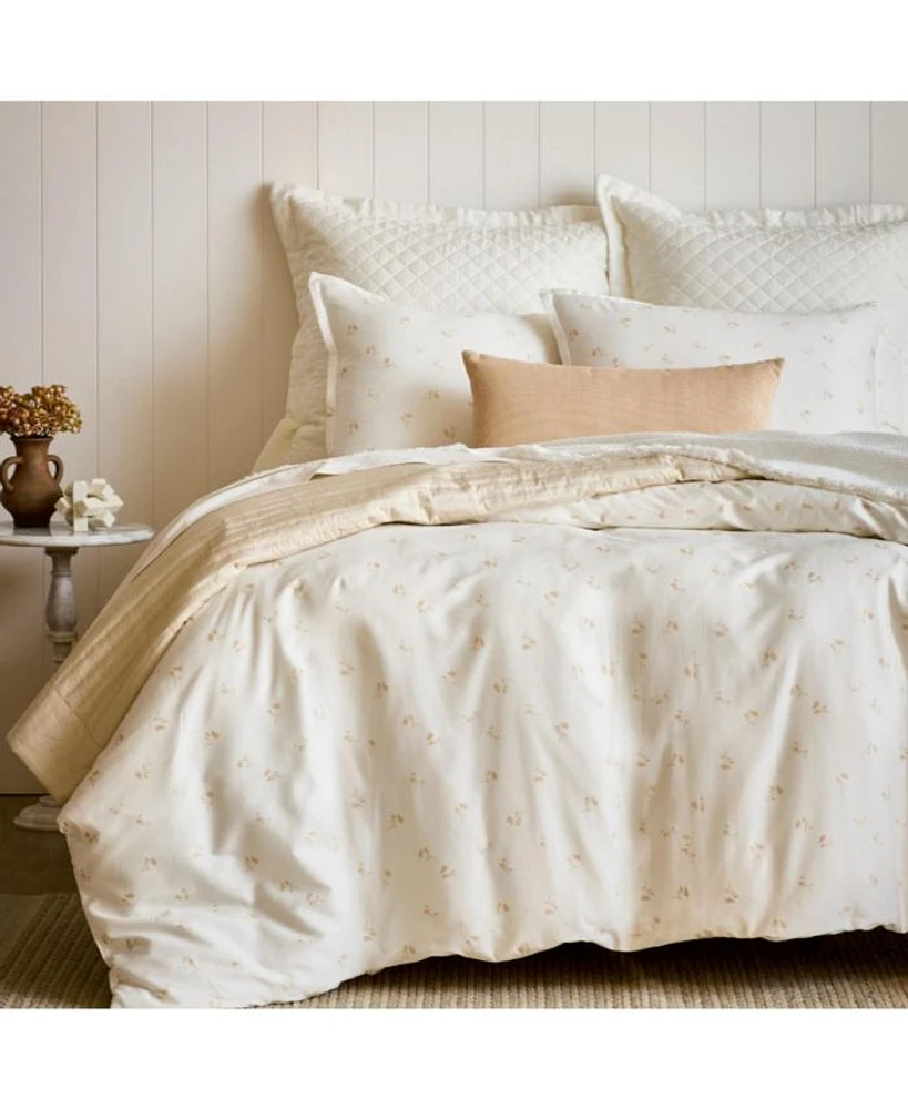 Flora Linen 4 Piece Duvet Cover Set, Full