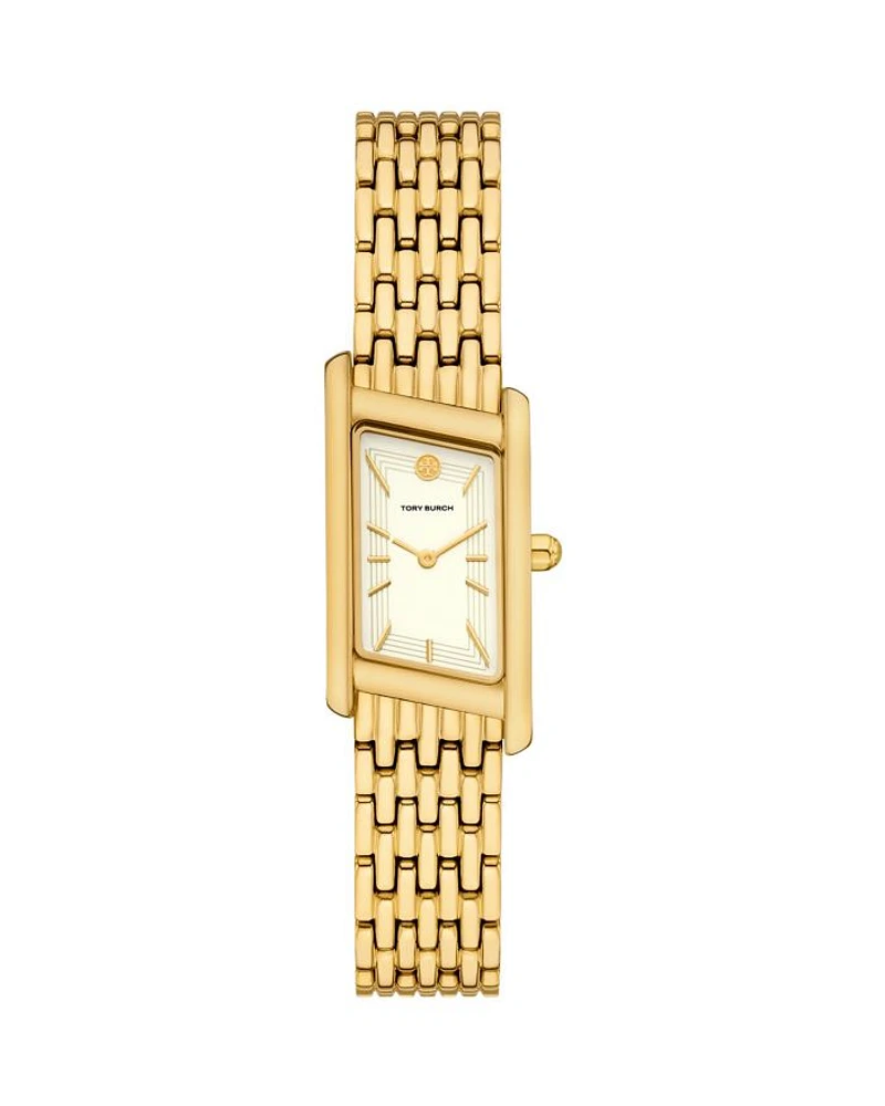 The Eleanor Angled Two-Hand Gold-Tone Stainless Steel Watch, 19mm x 37mm